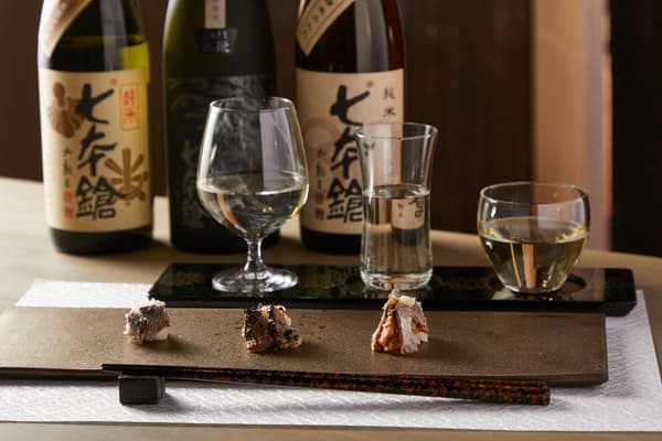 寿司の起源「なれずし」と長浜の地酒「七本鎗」のペアリング体験 - 滋賀長浜